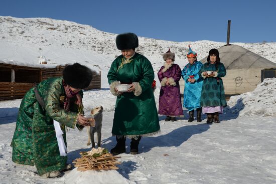 Winter sheep ranges in Republic of Tuva