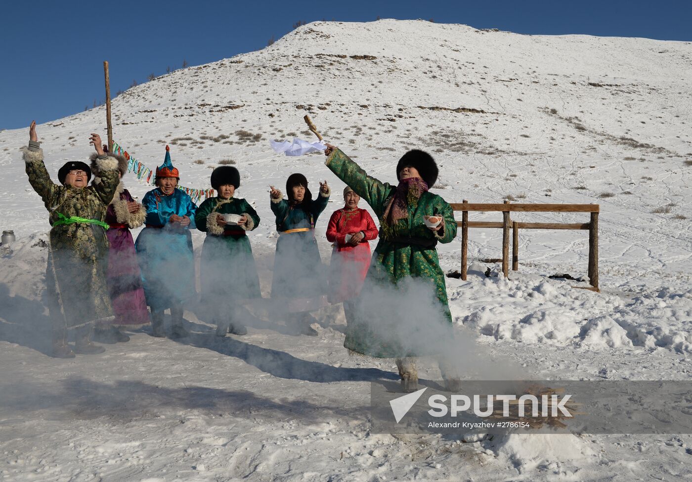Winter sheep ranges in Republic of Tuva