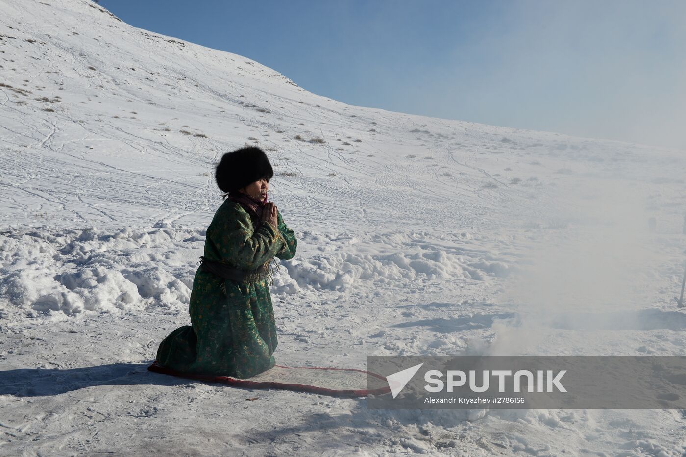 Winter sheep ranges in Republic of Tuva