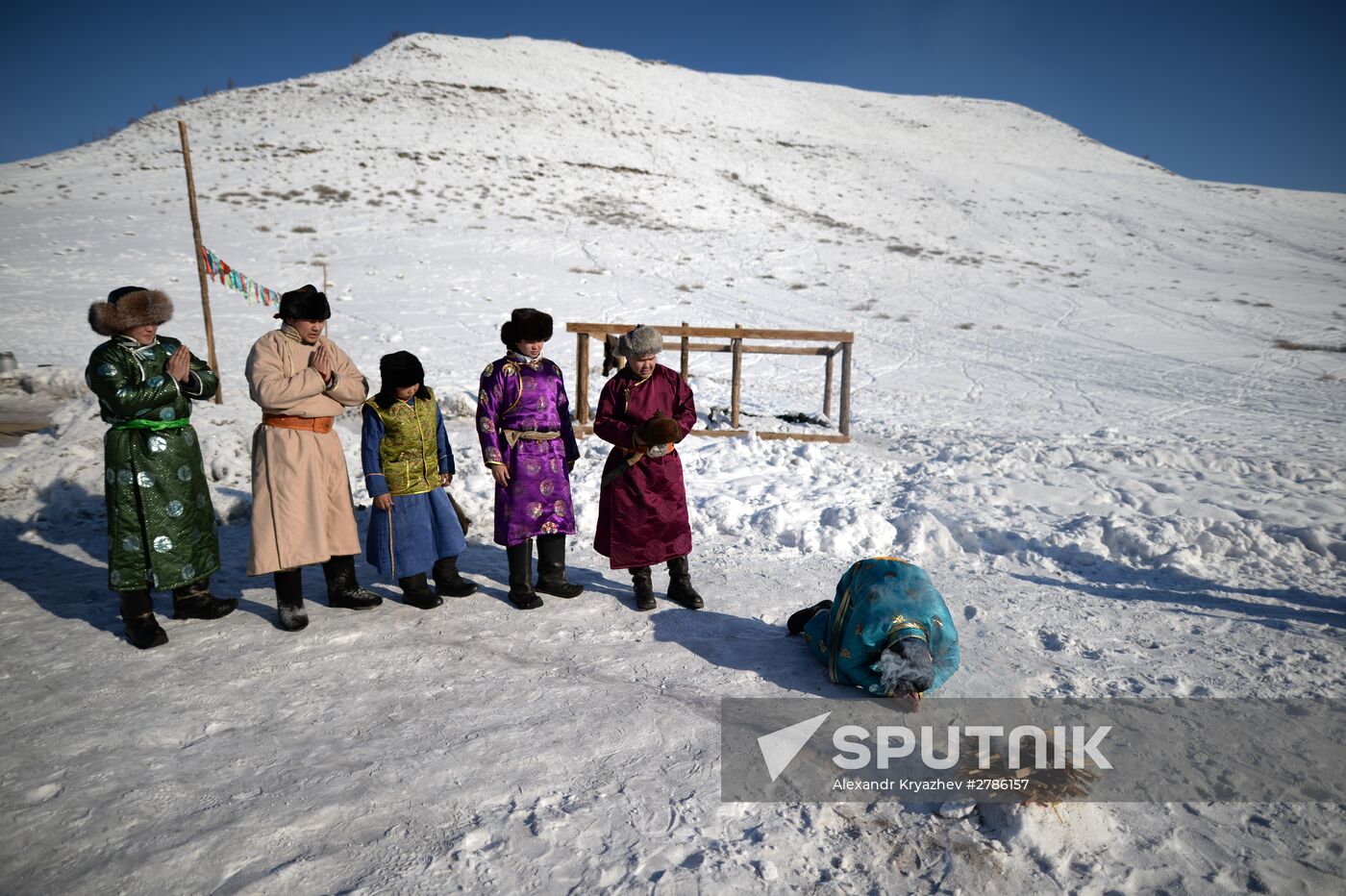 Winter sheep ranges in Republic of Tuva