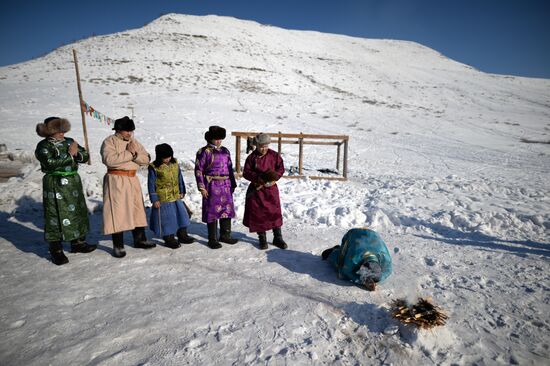 Winter sheep ranges in Republic of Tuva