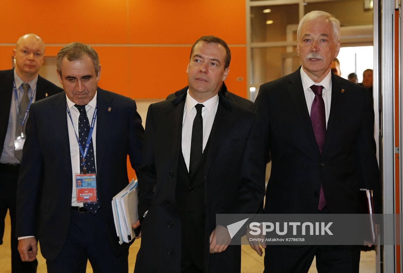 Prime Minister Medvedev attends 15th United Russia congress