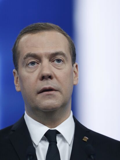 Prime Minister Medvedev attends 15th United Russia congress
