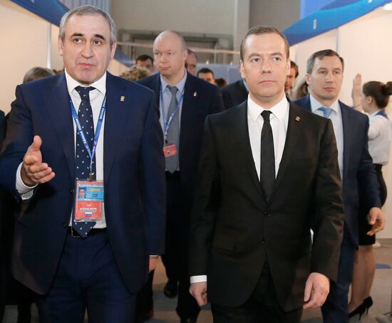 Prime Minister Medvedev attends 15th United Russia congress
