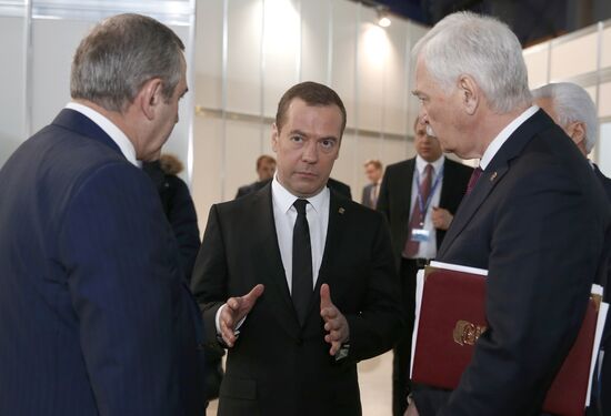 Prime Minister Medvedev attends 15th United Russia congress