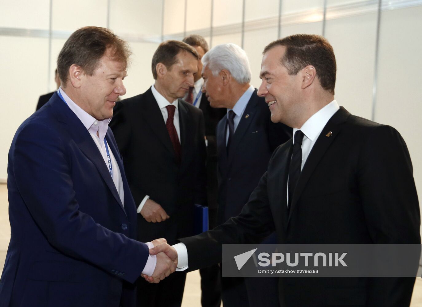 Prime Minister Medvedev attends 15th United Russia congress