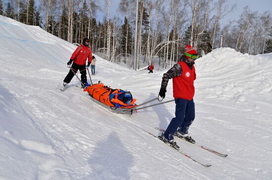 Emergency Ministry's drills at Solnechnaya Dolina (Sun Valley) ski resort