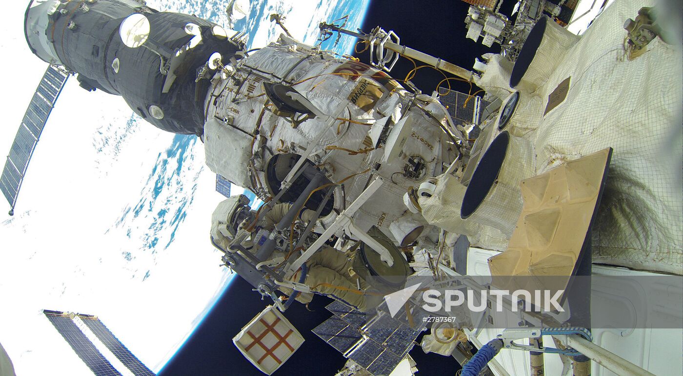 Space walk by Russian Cosmonauts