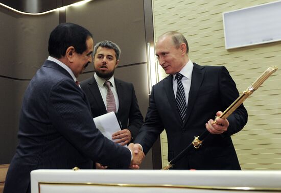Russian President Vladimir Putin meets with King of Bahrain Hamad bin Isa Al Khalifa