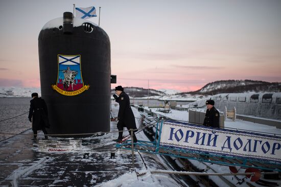 The Yury Dolgoruky nuclear ballistic missile submarine