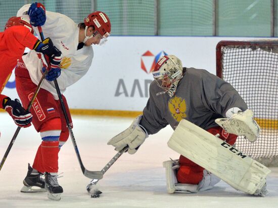 Russian national ice hockey team training