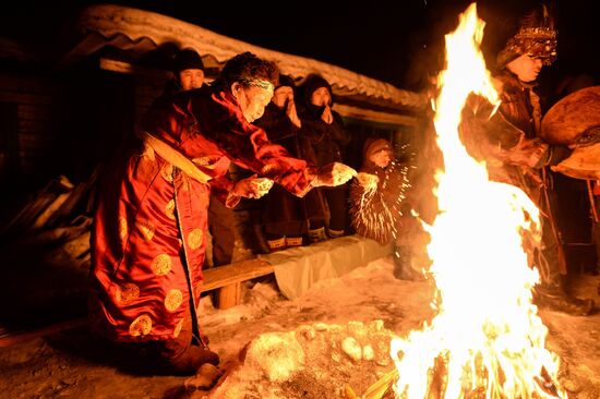 Shamans celebrate Shagaa -- Lunar New Year in Tyva