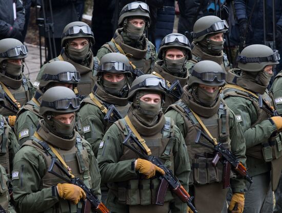 NABU Special Operations Department servicemen take oath in Kiev