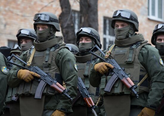 NABU Special Operations Department servicemen take oath in Kiev