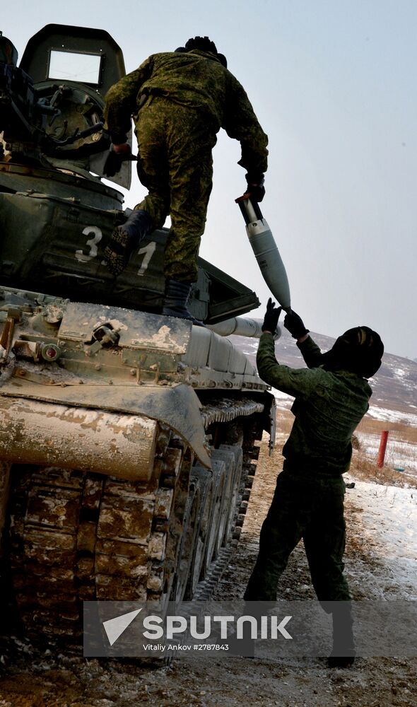 Tank Biathlon competition at Sergeyevka training range