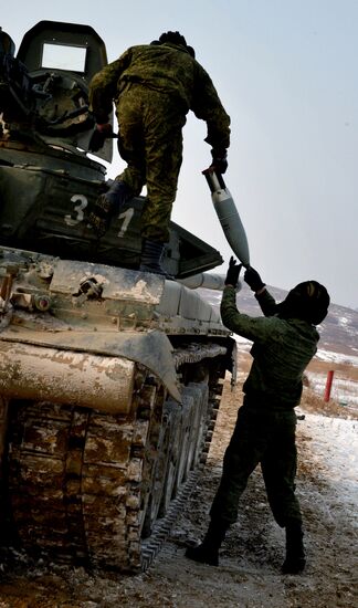 Tank Biathlon competition at Sergeyevka training range