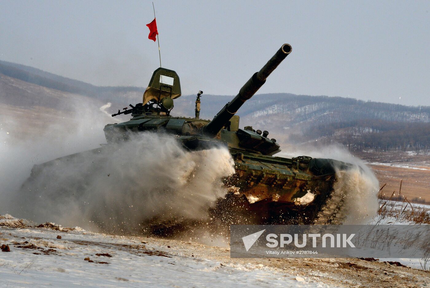 Tank Biathlon competition at Sergeyevka training range