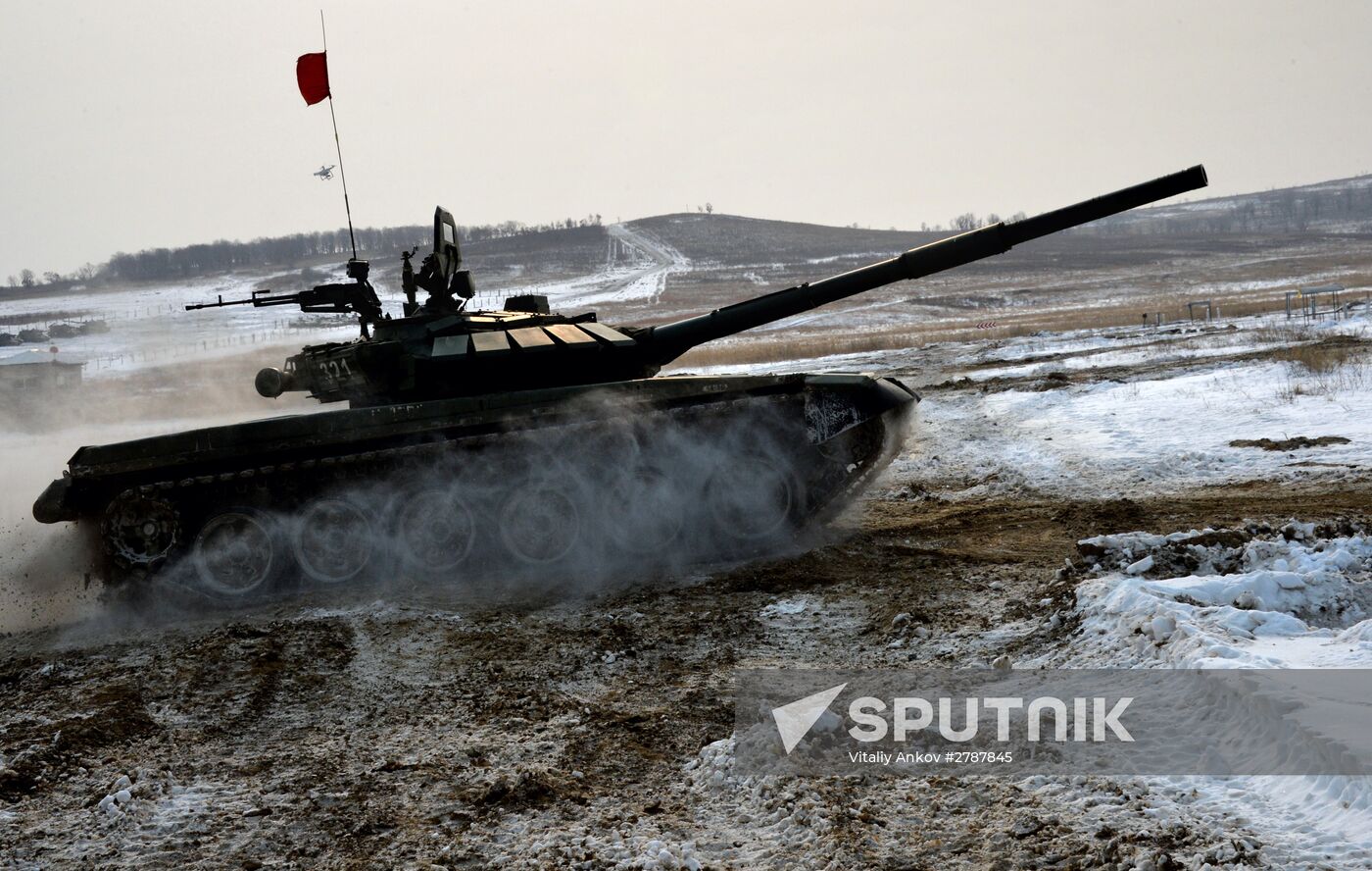 Tank Biathlon competition at Sergeyevka training range