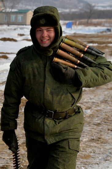 Tank Biathlon competition at Sergeyevka training range