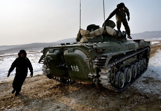 Tank Biathlon competition at Sergeyevka training range