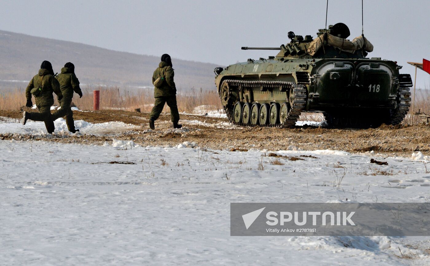 Tank Biathlon competition at Sergeyevka training range