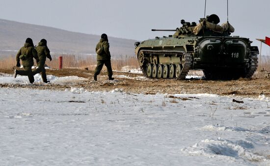 Tank Biathlon competition at Sergeyevka training range