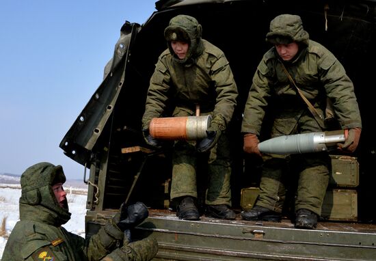 Tank Biathlon competition at Sergeyevka training range