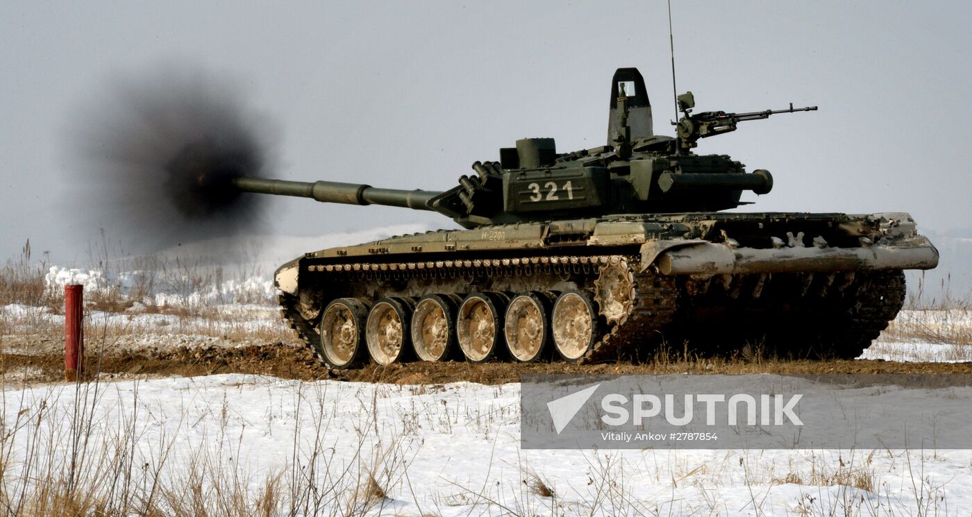 Tank Biathlon competition at Sergeyevka training range