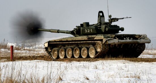 Tank Biathlon competition at Sergeyevka training range