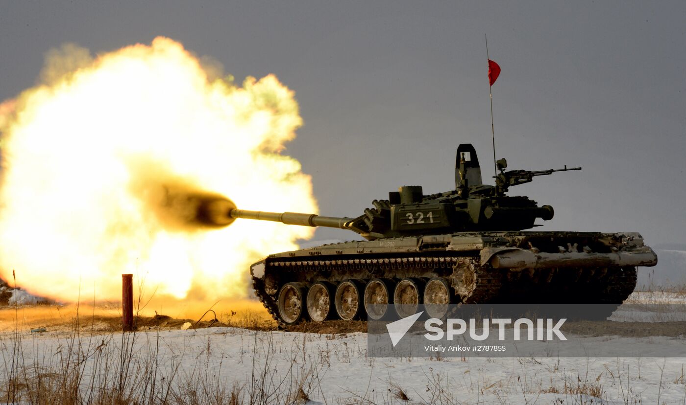 Tank Biathlon competition at Sergeyevka training range
