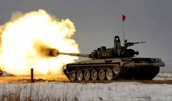 Tank Biathlon competition at Sergeyevka training range