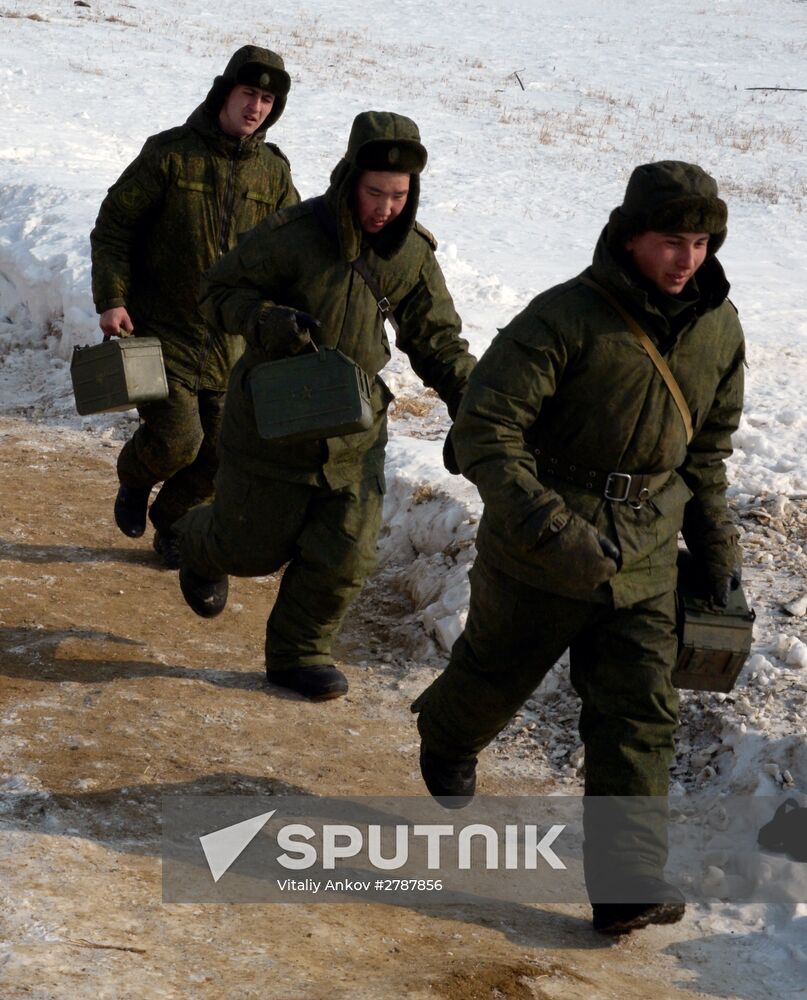 Tank Biathlon competition at Sergeyevka training range