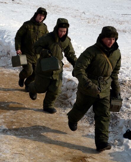 Tank Biathlon competition at Sergeyevka training range