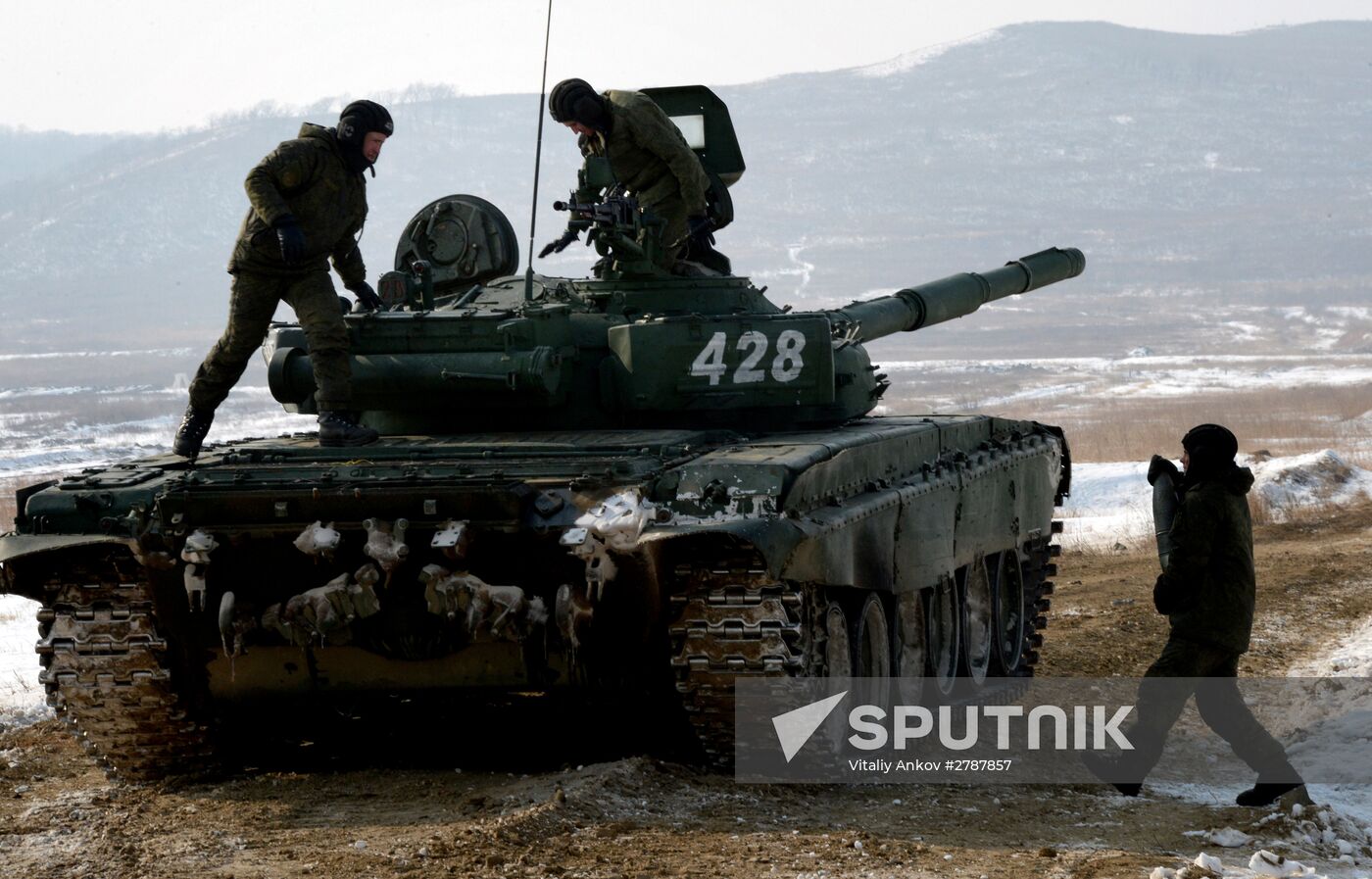 Tank Biathlon competition at Sergeyevka training range