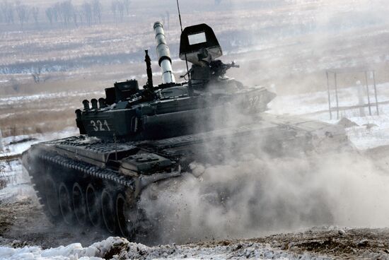 Tank Biathlon competition at Sergeyevka training range