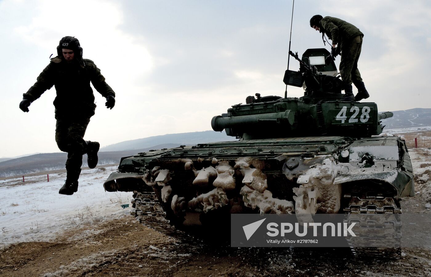 Tank Biathlon competition at Sergeyevka training range