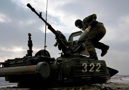 Tank Biathlon competition at Sergeyevka training range