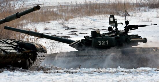 Tank Biathlon competition at Sergeyevka training range