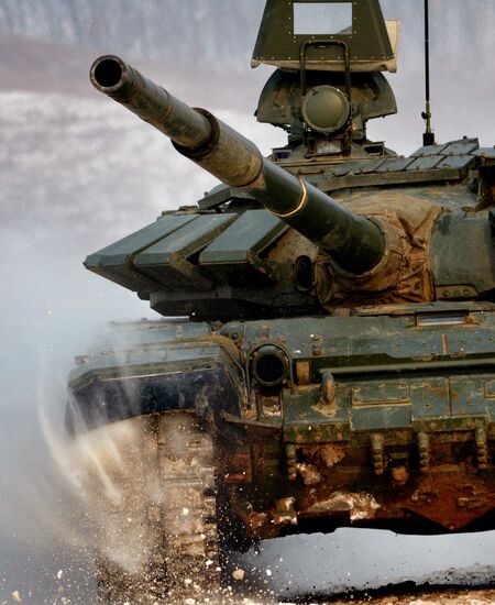 Tank Biathlon competition at Sergeyevka training range