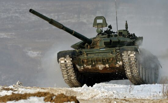 Tank Biathlon competition at Sergeyevka training range