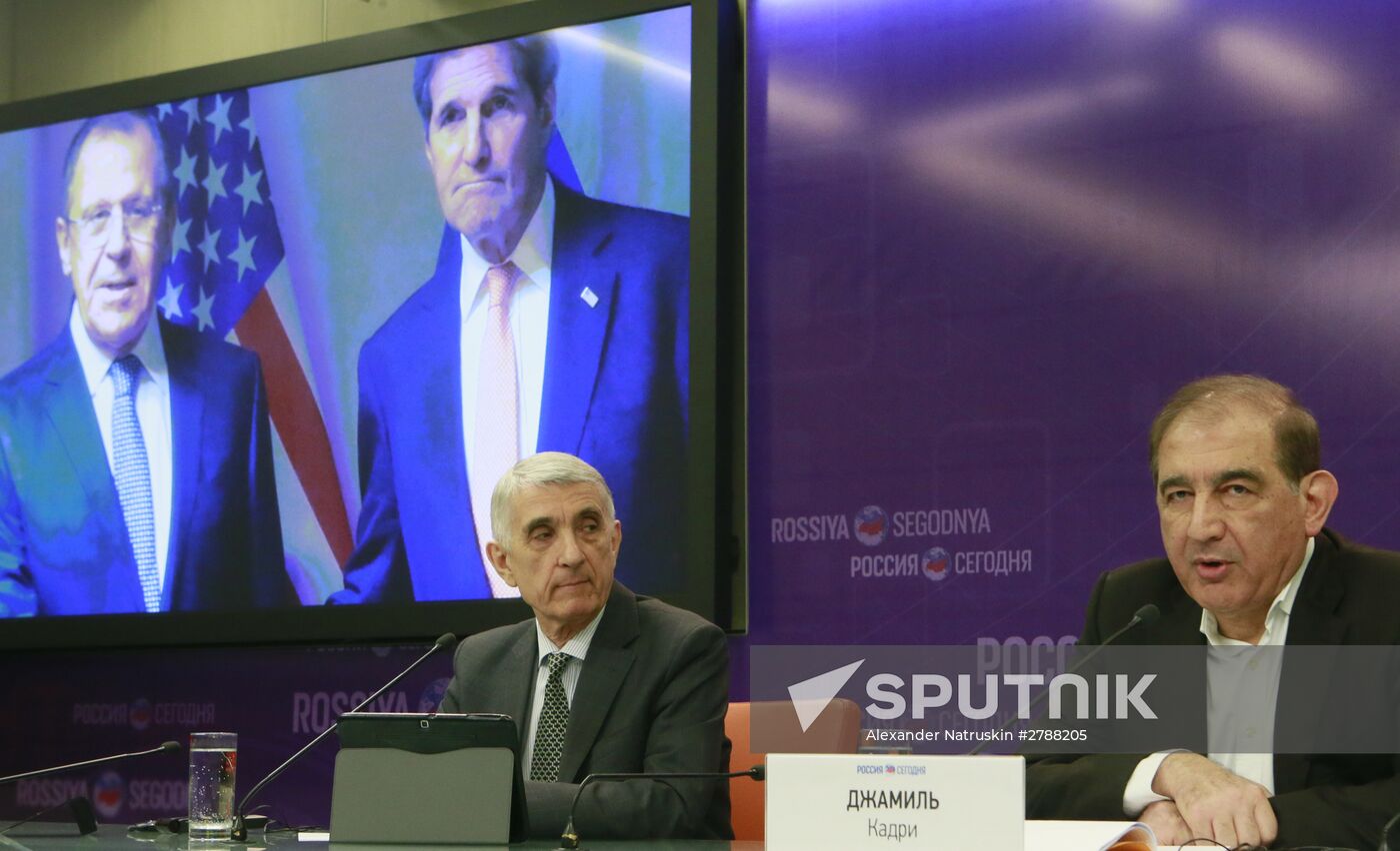 News conference by Geneva intra-Syrian talks participant Qadri Jamil