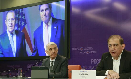 News conference by Geneva intra-Syrian talks participant Qadri Jamil