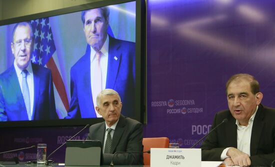 News conference by Geneva intra-Syrian talks participant Qadri Jamil