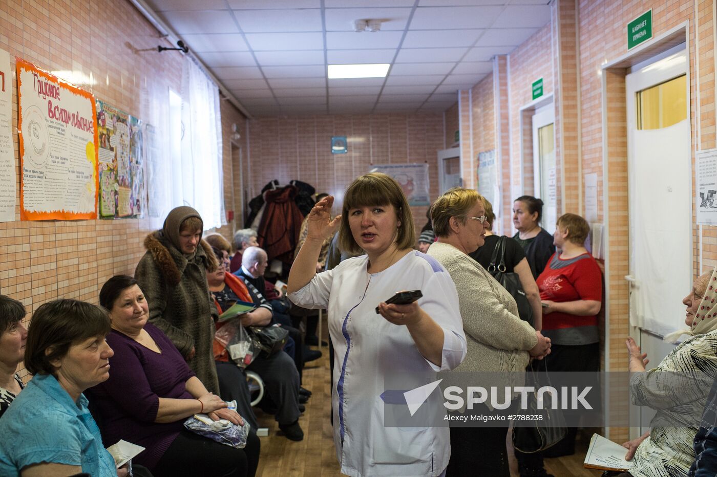 Omsk Surgery Clinic's mobile medical team in Litovka town