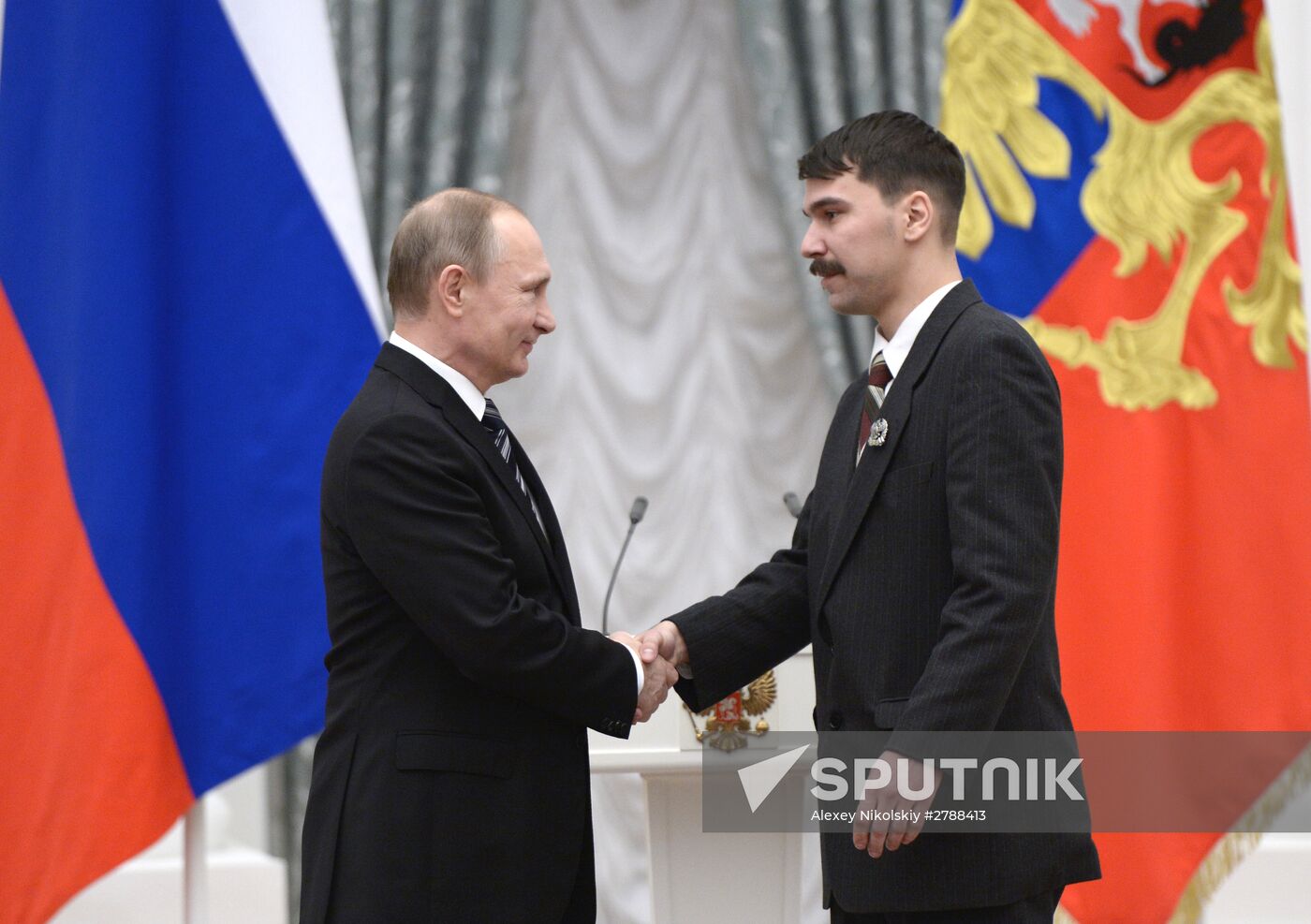 President Vladimir Putin presents Prizes in Science and Innovation for Young Scientists