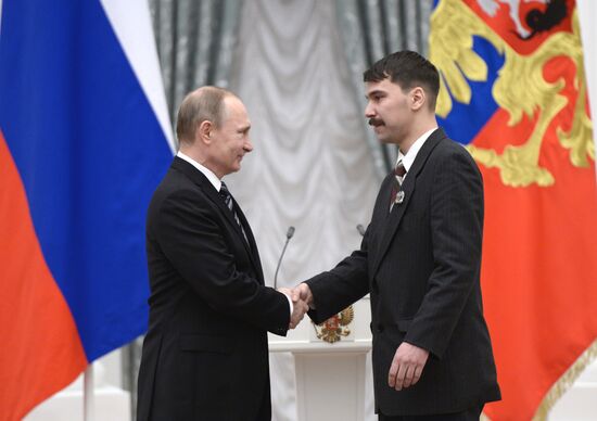 President Vladimir Putin presents Prizes in Science and Innovation for Young Scientists