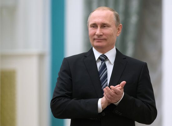 President Vladimir Putin presents Prizes in Science and Innovation for Young Scientists