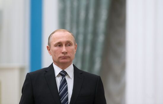 President Vladimir Putin presents Prizes in Science and Innovation for Young Scientists