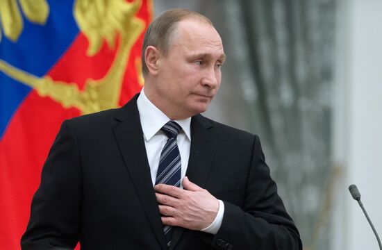 President Vladimir Putin presents Prizes in Science and Innovation for Young Scientists