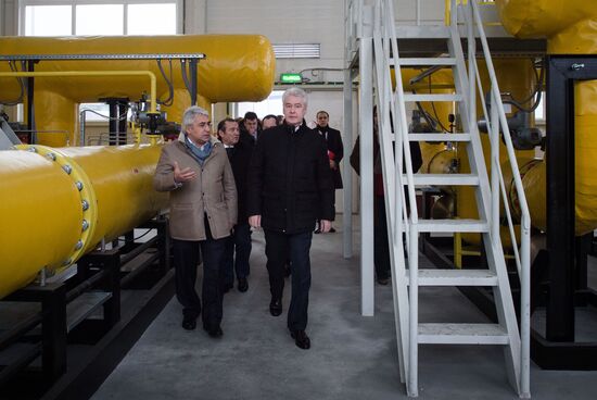 Moscow Mayor Sergei Sobyanin inspects renovated gas pressure control station